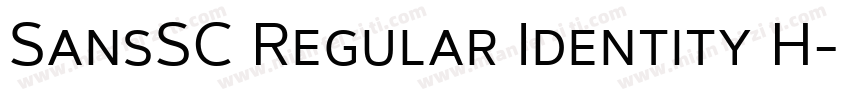 SansSC Regular Identity H字体转换